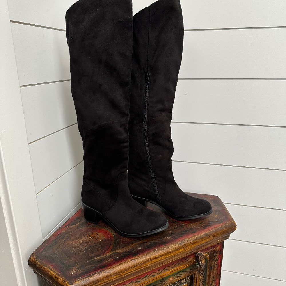 Diba Faux suede OTK boots